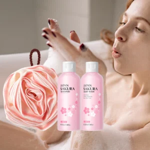 LAIKOU Japan Sakura Body Wash+Shampoo Set