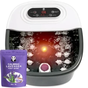 Heated Foot Spa Massager with Bubbles & Rollers